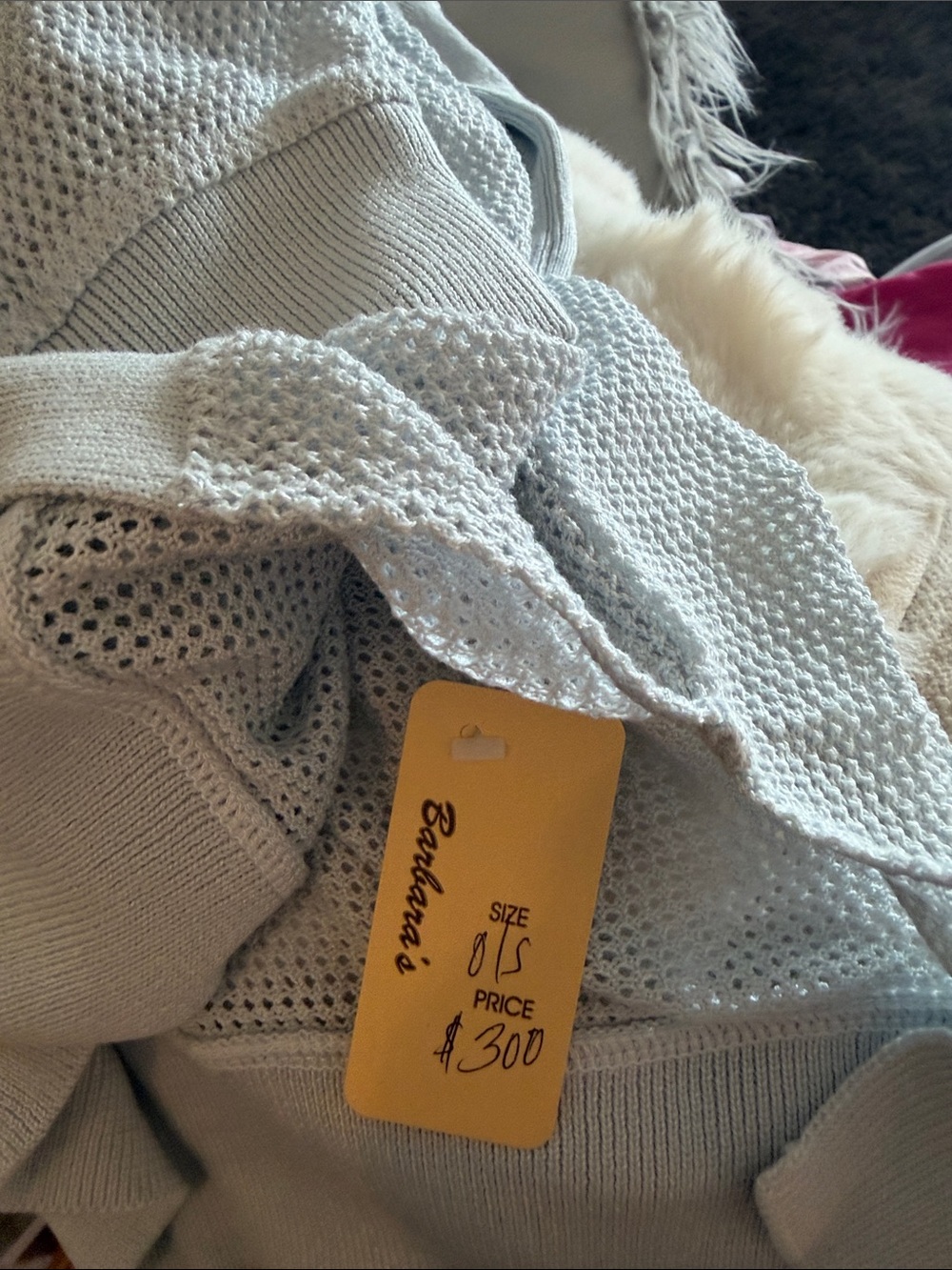 Light Gray Women's Knit Pullover Top - Picture 3 of 4